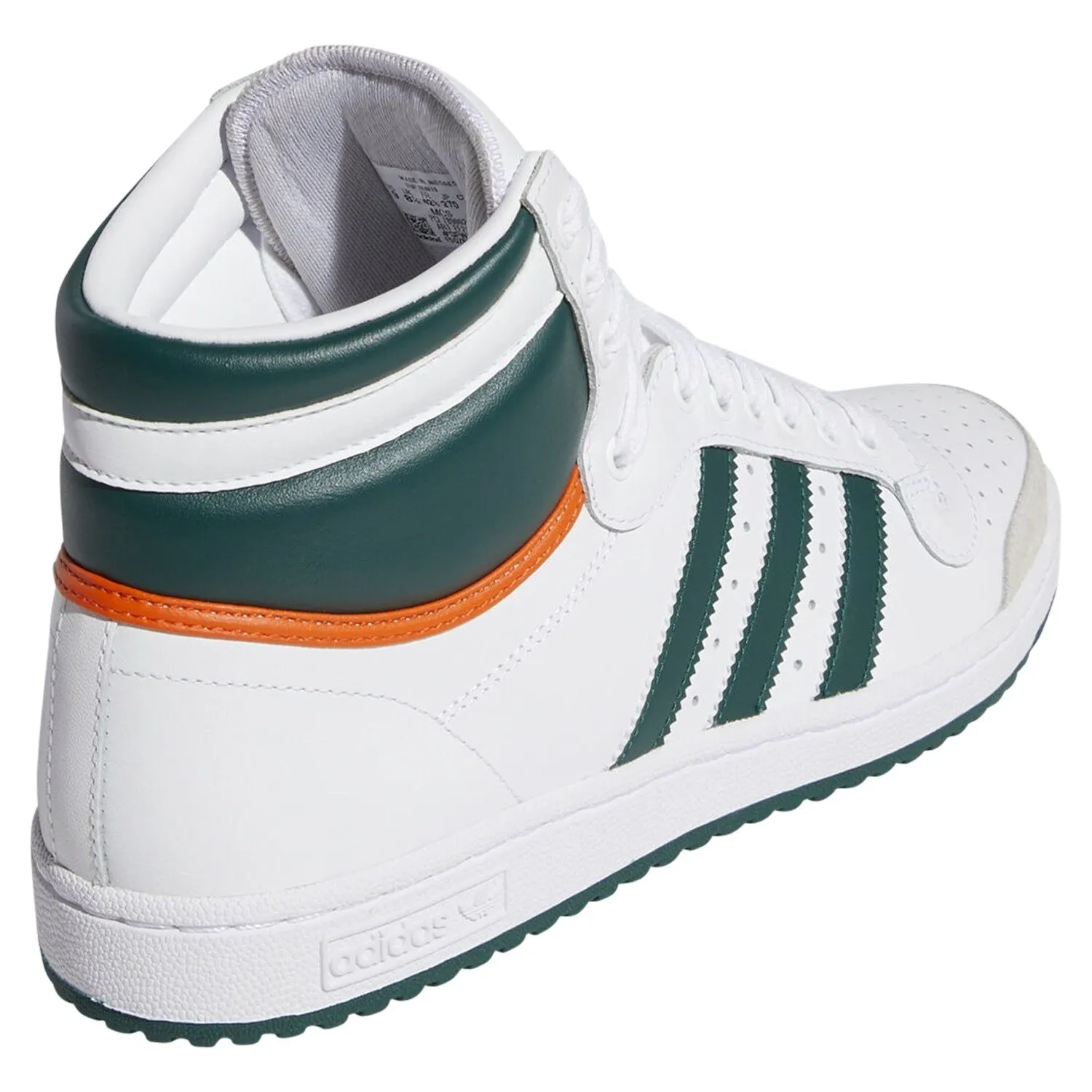 adidas Originals Top Ten Hi Miami Hurricanes - White/Green