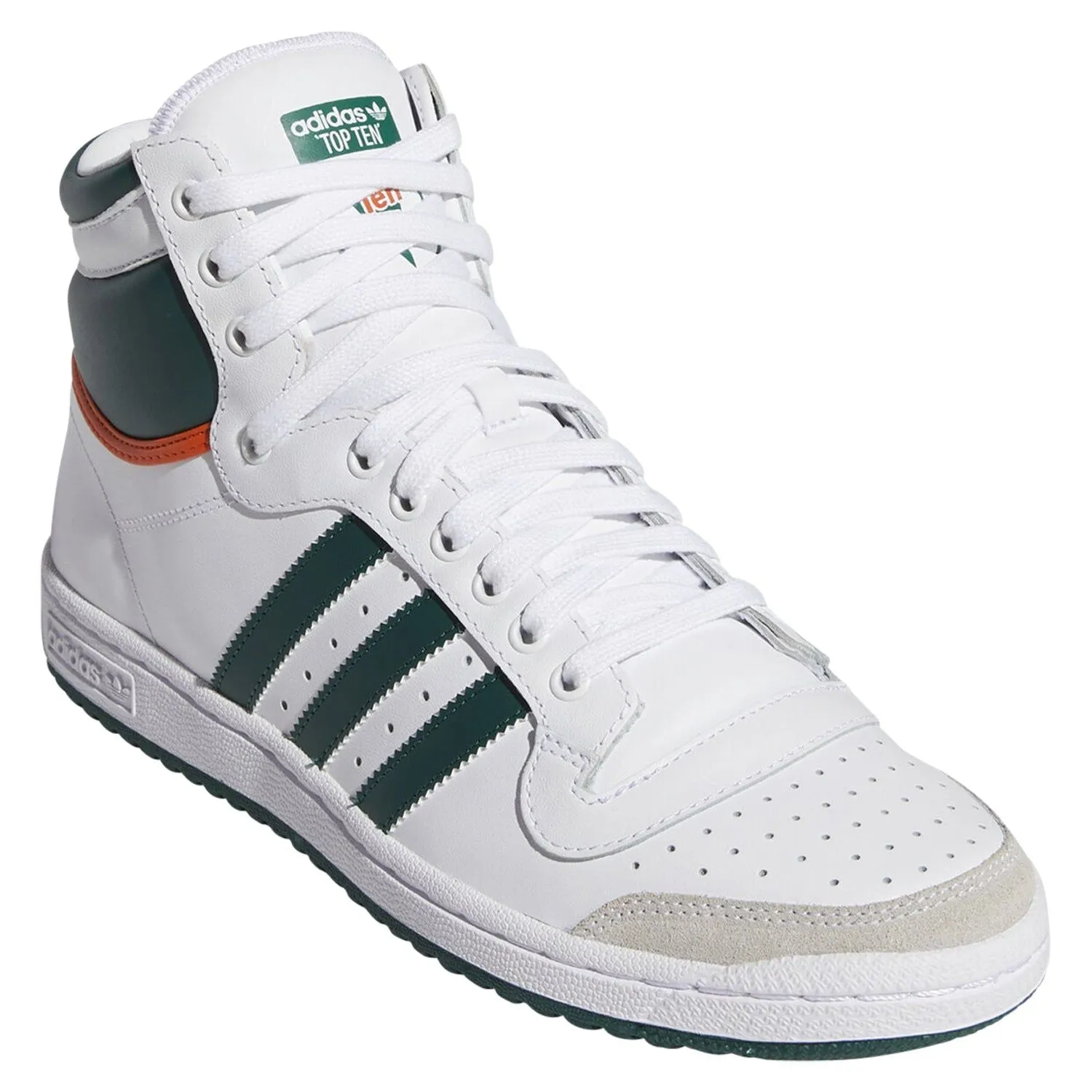 adidas Originals Top Ten Hi Miami Hurricanes - White/Green