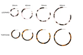 AP1231-32-33-34 Acrylic/Plastic Hoops Choose Color From Drop Down Arrow