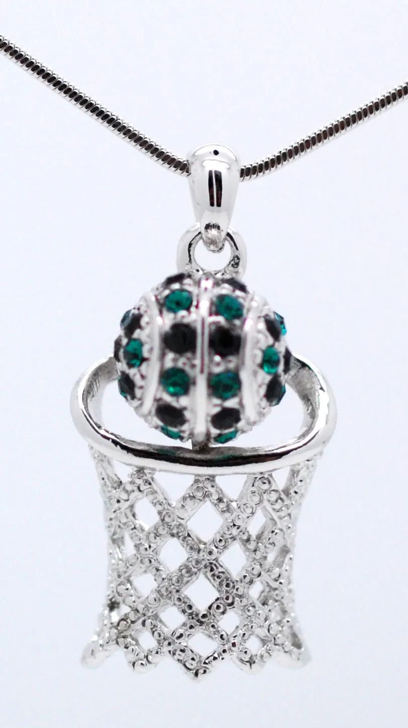Basketball Hoop Necklace - Large Two Tone