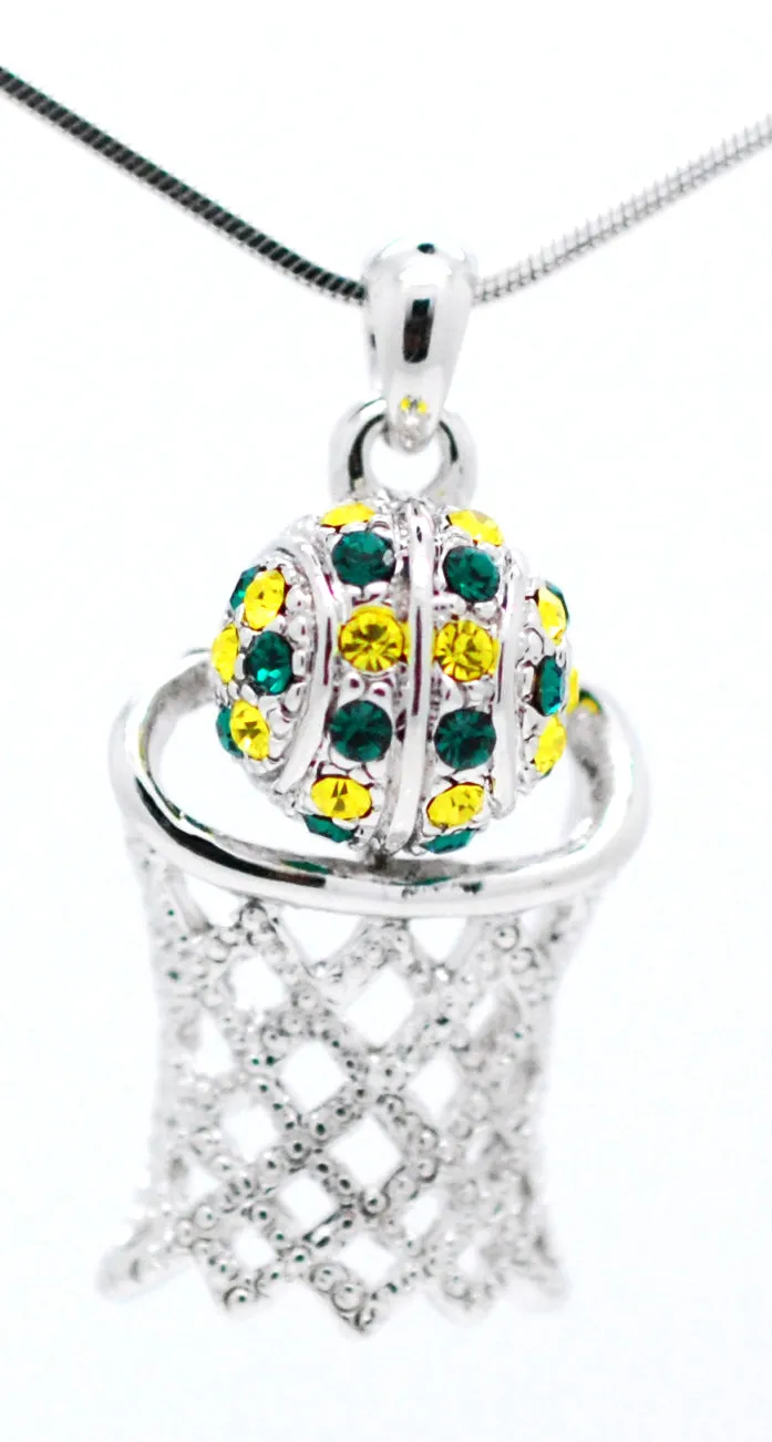 Basketball Hoop Necklace - Large Two Tone