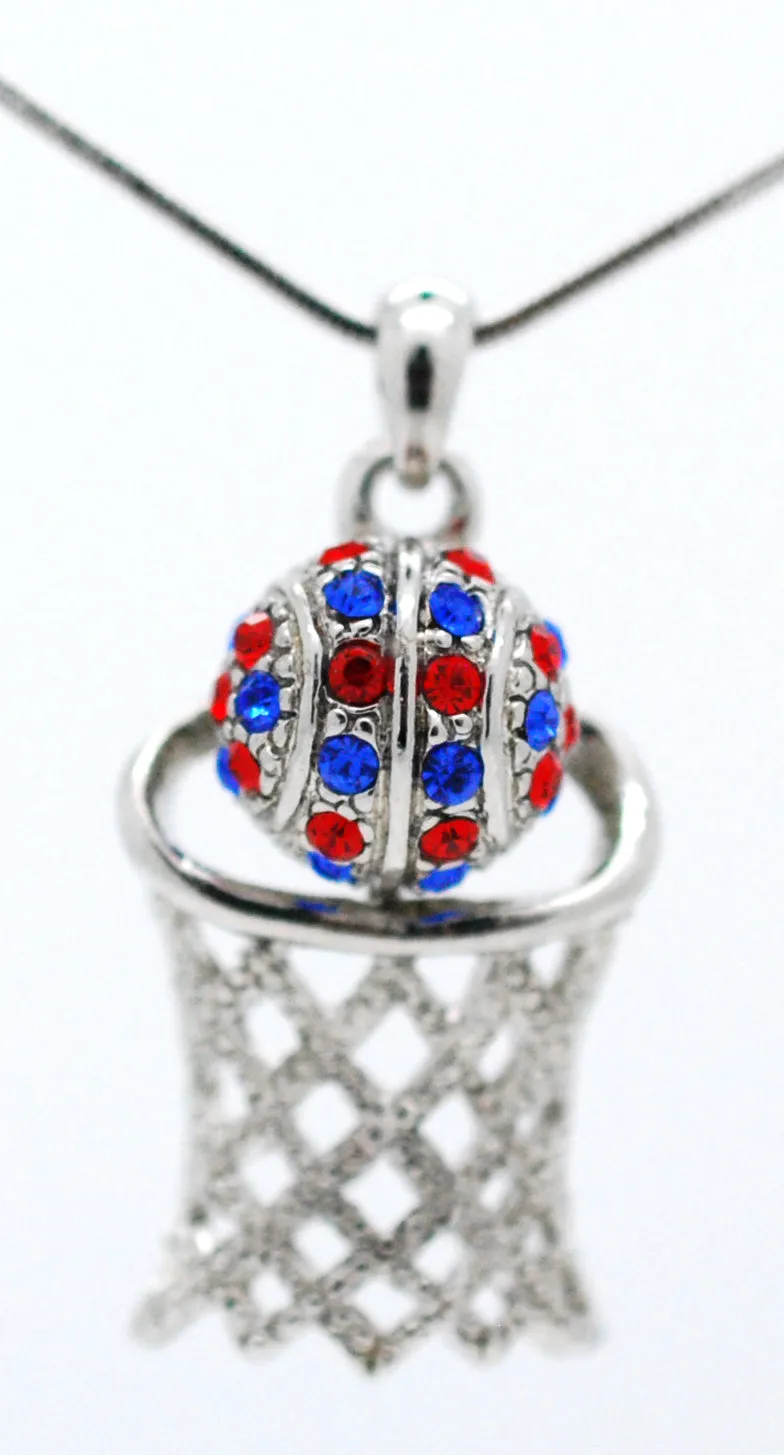 Basketball Hoop Necklace - Large Two Tone