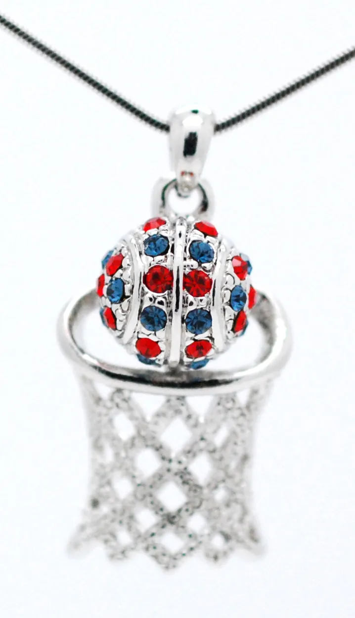 Basketball Hoop Necklace - Large Two Tone