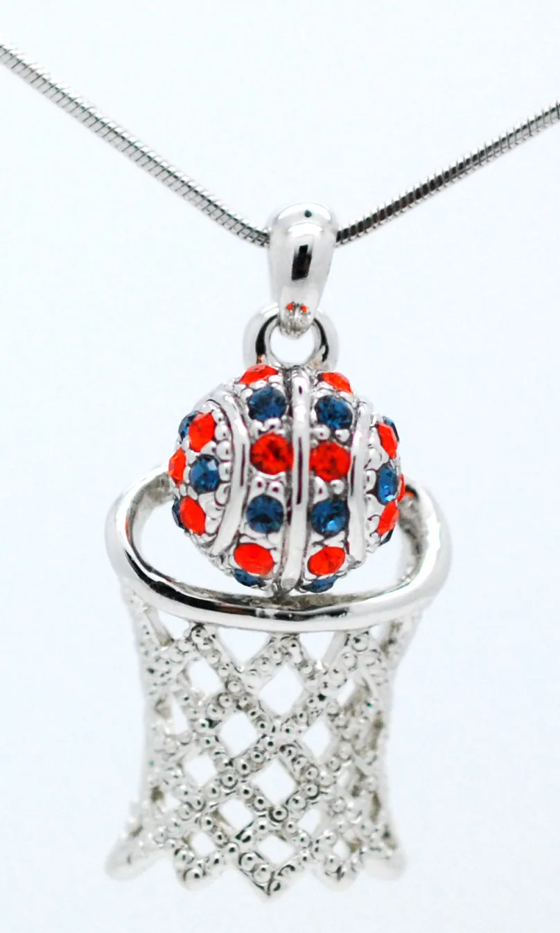 Basketball Hoop Necklace - Large Two Tone