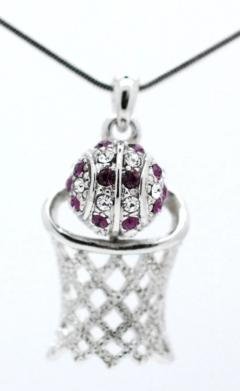Basketball Hoop Necklace - Large Two Tone