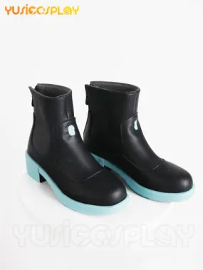 Blue and Black Short Boots Cosplay Shoes