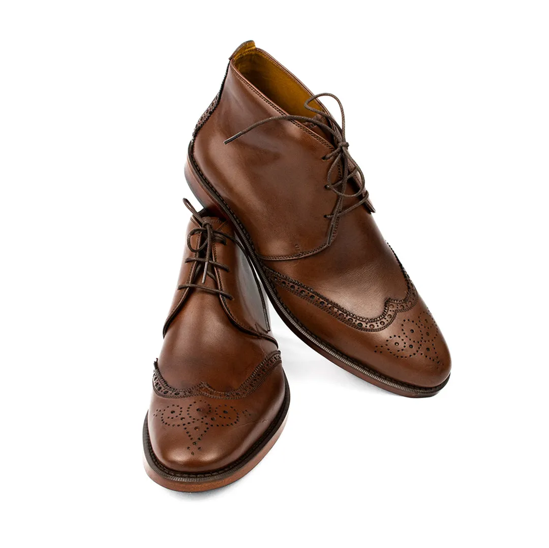 Bota Chukka Brogue Albert cor mahogany