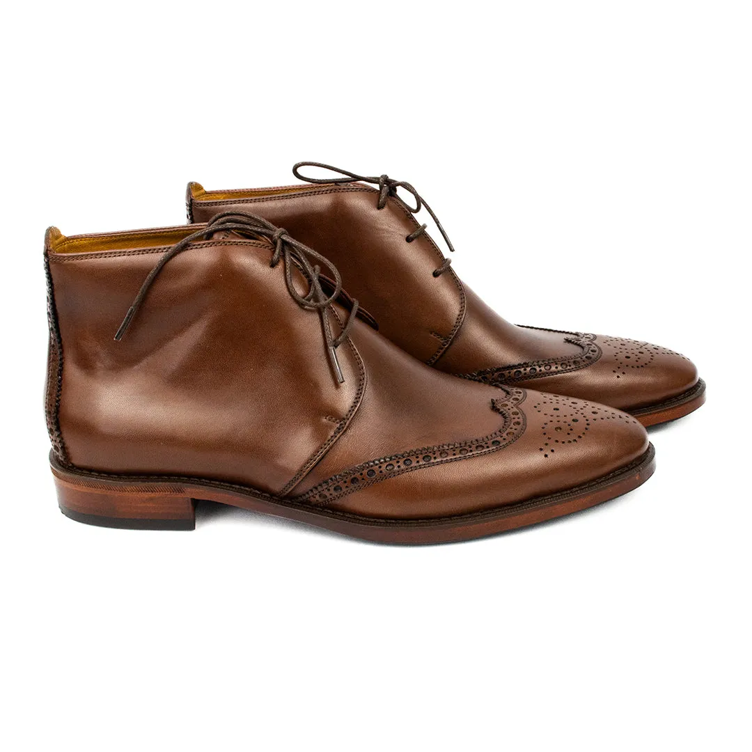 Bota Chukka Brogue Albert cor mahogany