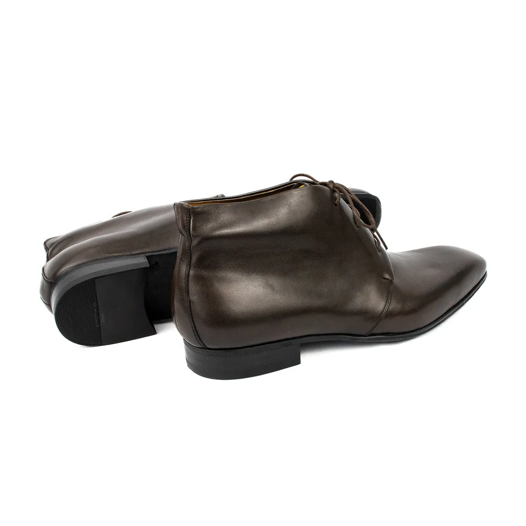 Bota Chukka Liverpool bico italiano cor marrom café