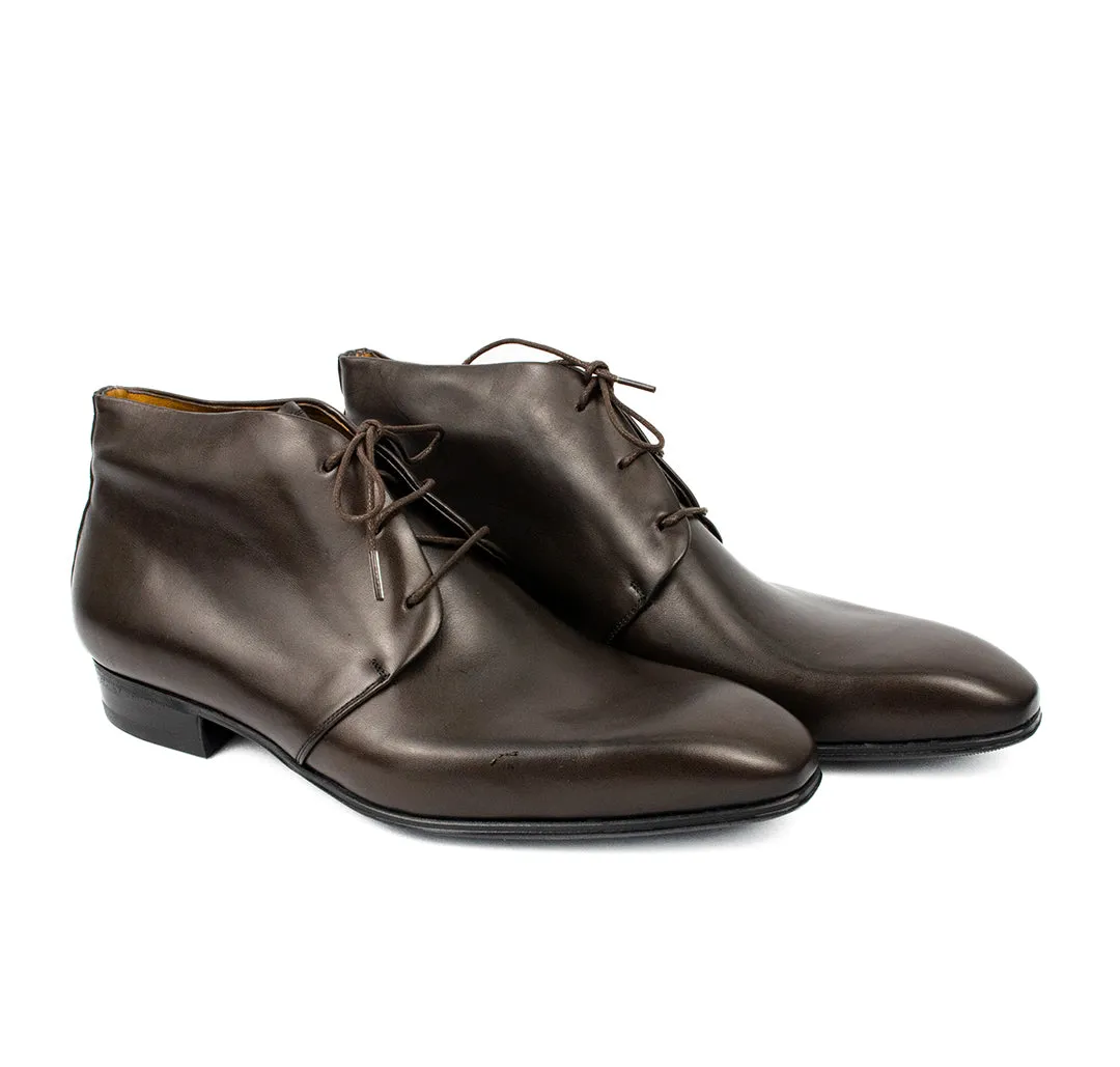 Bota Chukka Liverpool bico italiano cor marrom café