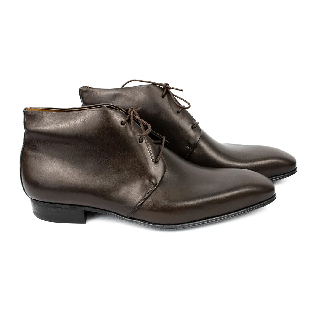 Bota Chukka Liverpool bico italiano cor marrom café