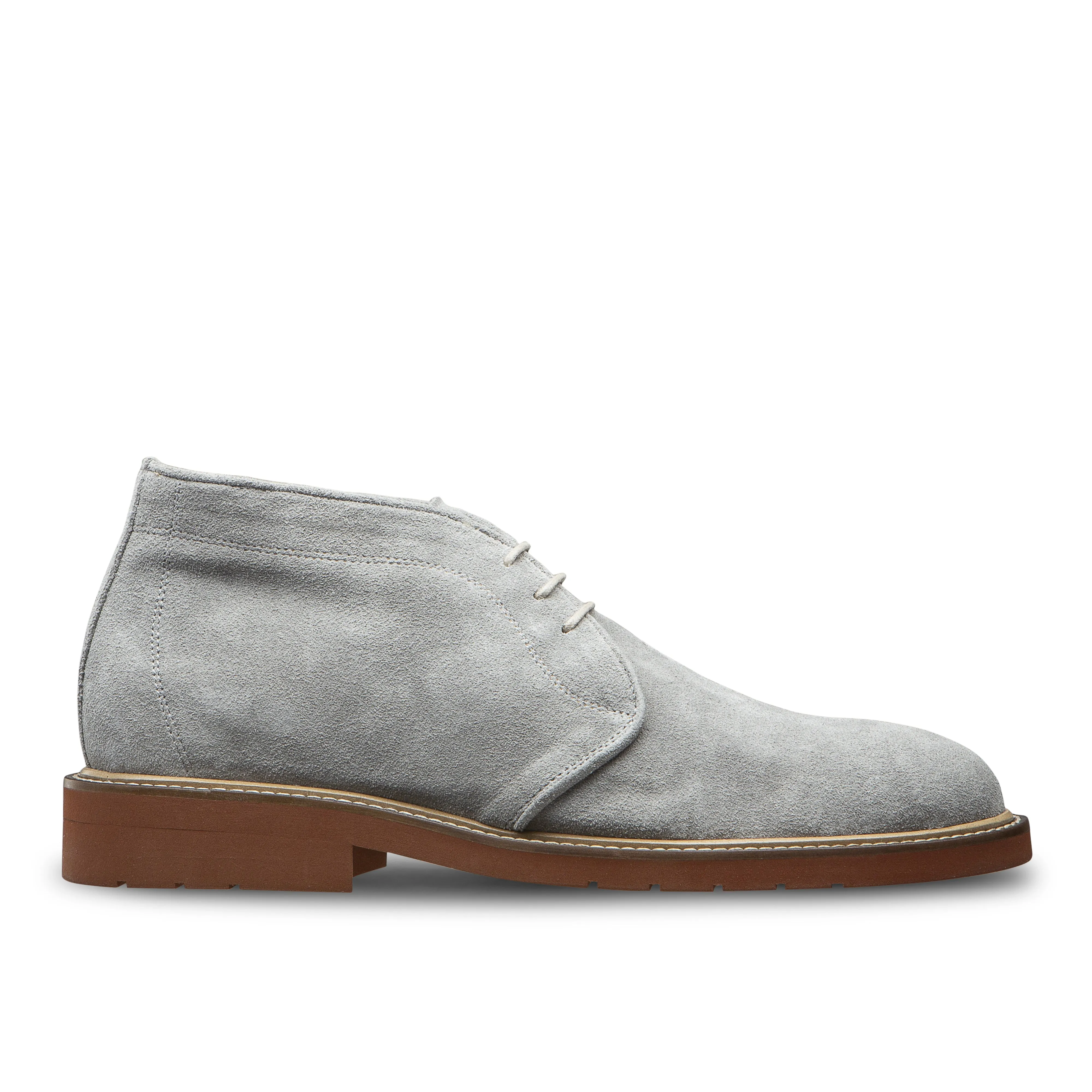 Bottines Desert Boots pour homme veau velours gris bleu Brivio 702