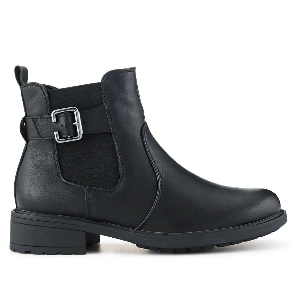 Casual Block-Heeled Chelsea Boots - WBINS40155 / 326 298