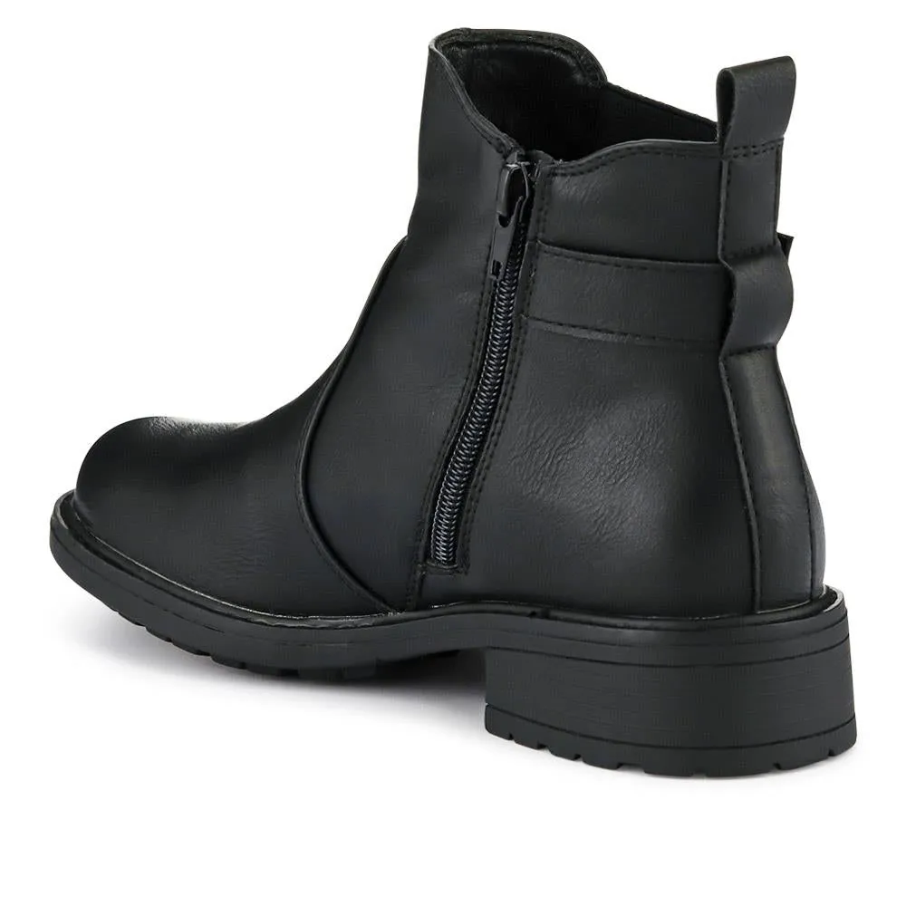 Casual Block-Heeled Chelsea Boots - WBINS40155 / 326 298