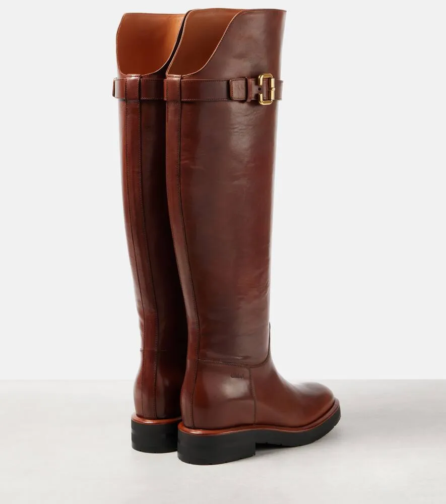 Chloe Coddington leather over-the-knee boots