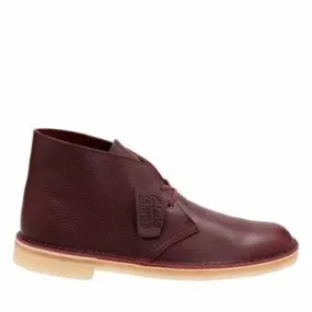 Clarks Originals Desert Boots Men's Burgundy Tumbled Leather 26125547