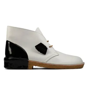 Clarks Originals Men's Two Tone Leather Desert Boots Black White 26159092