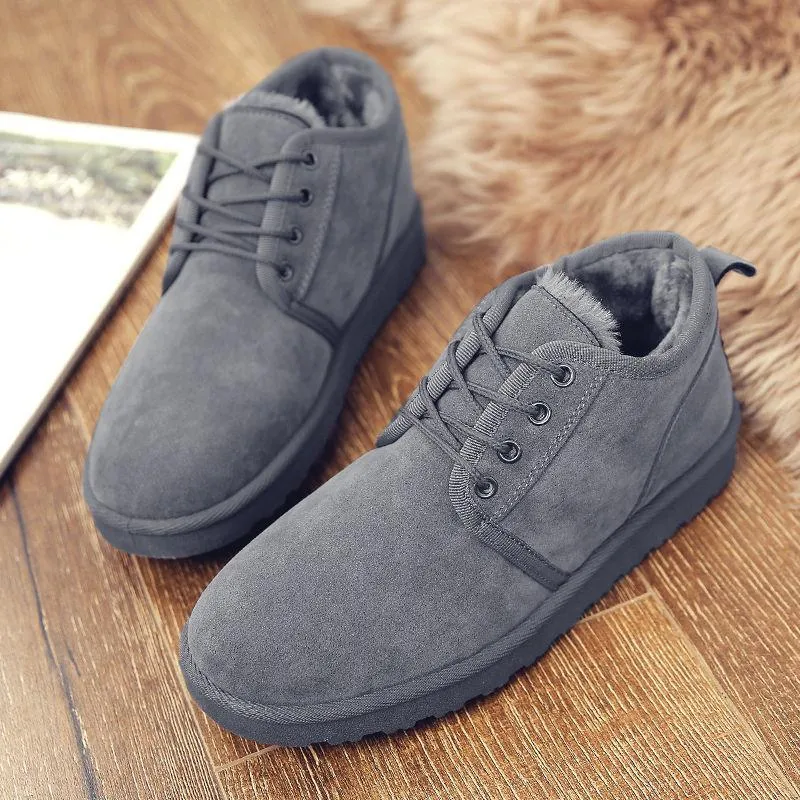 Classic Men's Winter Boots - Ankle Snow Boots