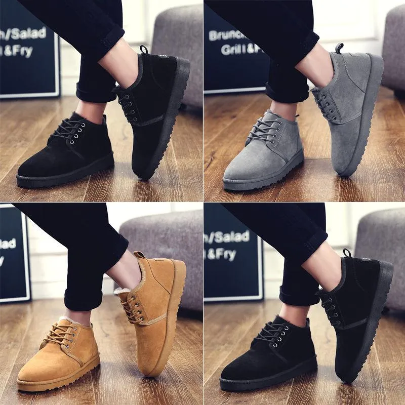 Classic Men's Winter Boots - Ankle Snow Boots