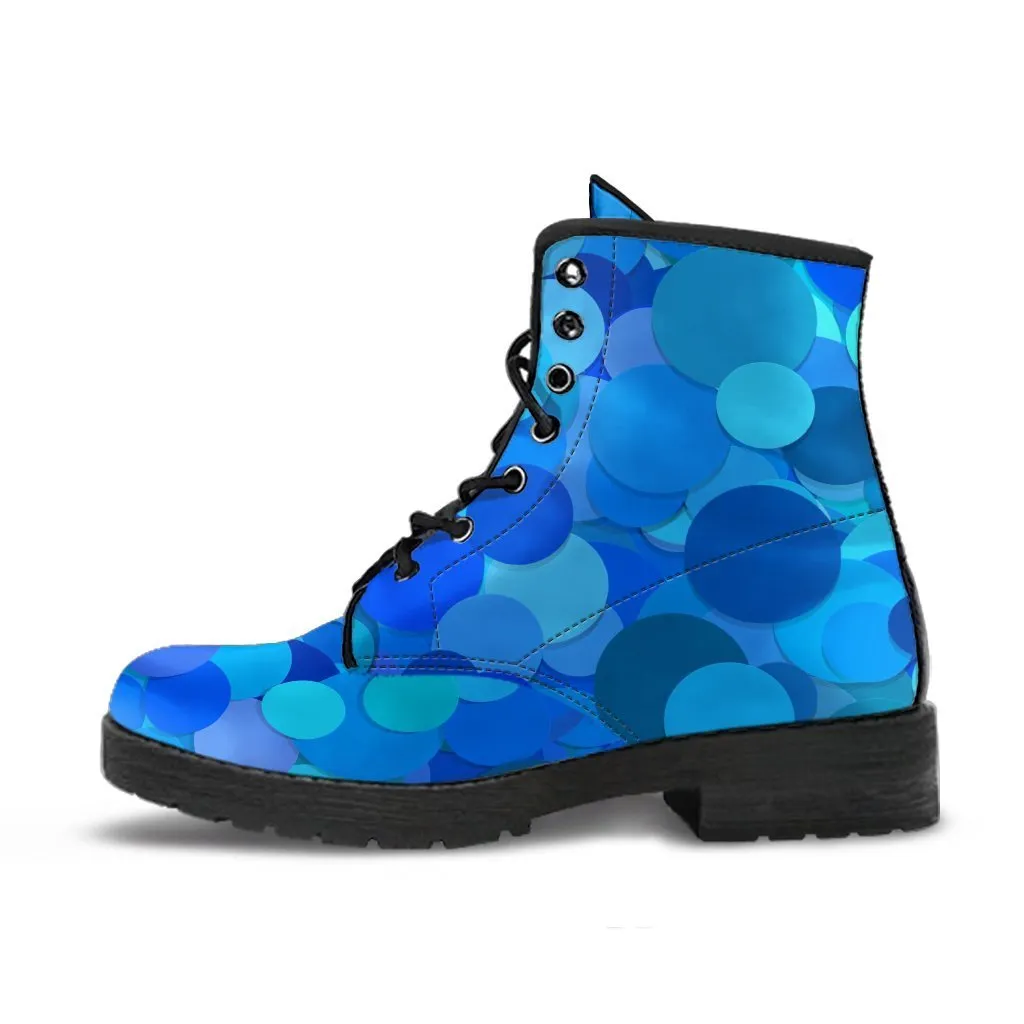 Combat Boots - Blues | Boho Shoes, Handmade Lace Up Boots, Vegan Leather Lace Up Boots, 90s Boots, 2000s Boots, 90s Boots, Hipster Boots