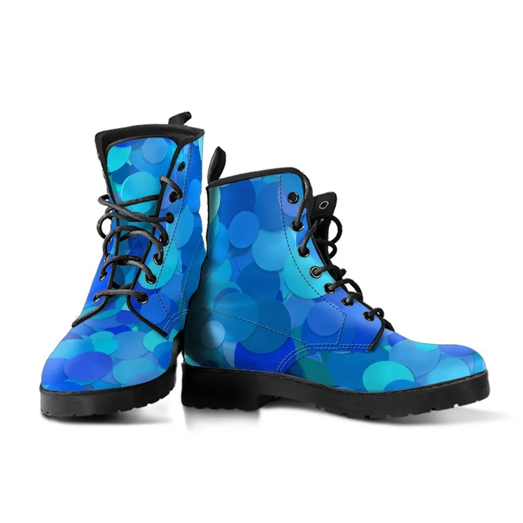 Combat Boots - Blues | Boho Shoes, Handmade Lace Up Boots, Vegan Leather Lace Up Boots, 90s Boots, 2000s Boots, 90s Boots, Hipster Boots