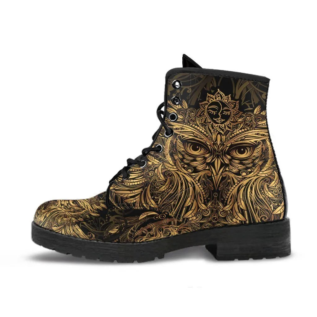Combat Boots - Masquerade Mask | Vegan Leather Lace Up Boots, Custom Shoes