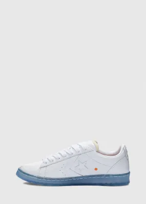CONVERSE X ROKIT: PRO LEATHER OX "ORANGE POP" [WHITE]