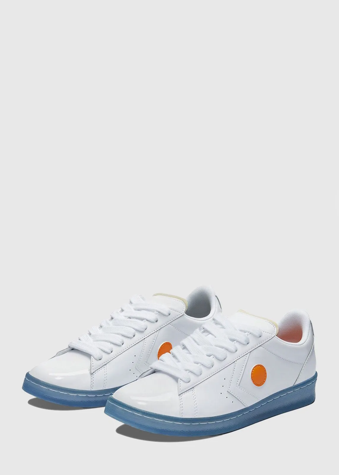CONVERSE X ROKIT: PRO LEATHER OX "ORANGE POP" [WHITE]