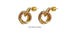 EB2074M Multiple Hoops Intertwined Stud Eearring