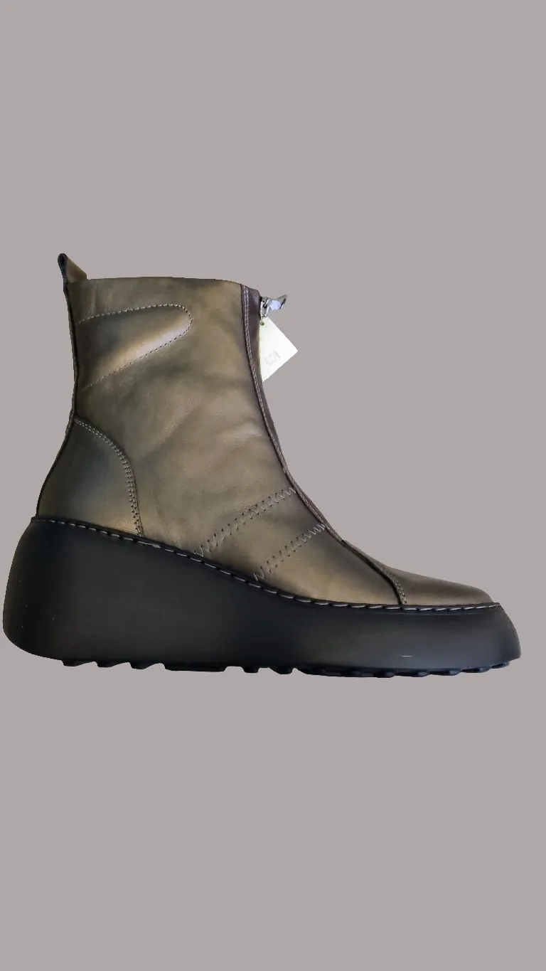 Fly London Sofia High Rise Ankle Boot in Graphite