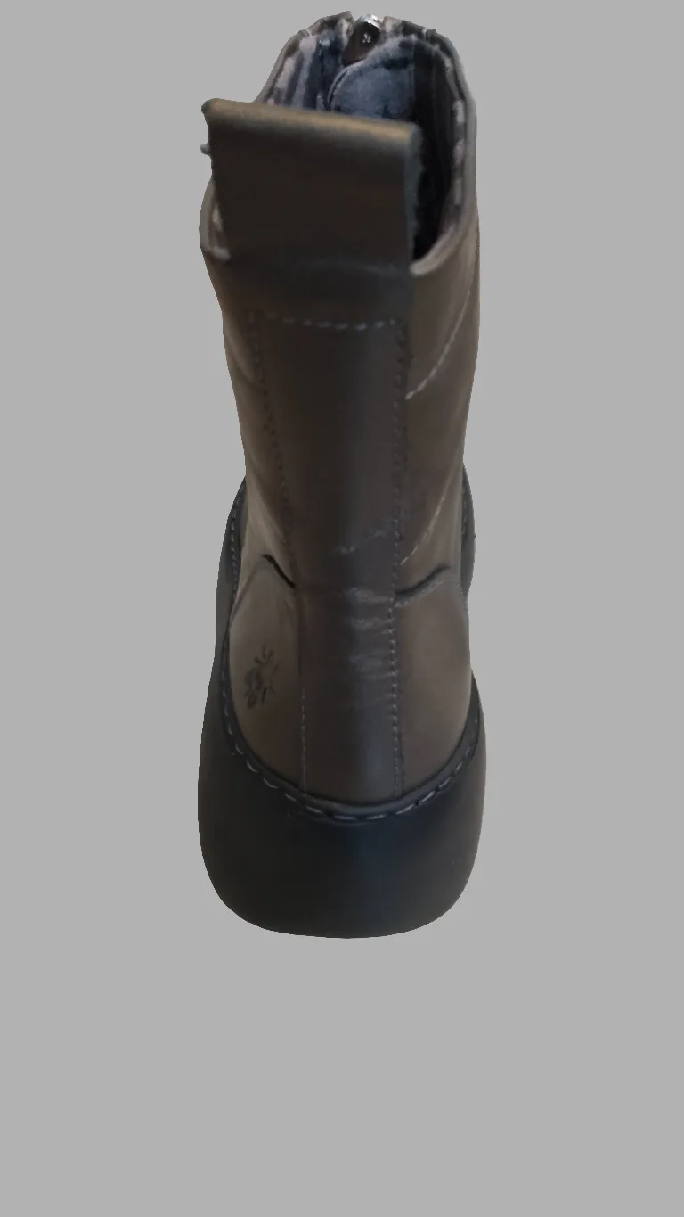 Fly London Sofia High Rise Ankle Boot in Graphite