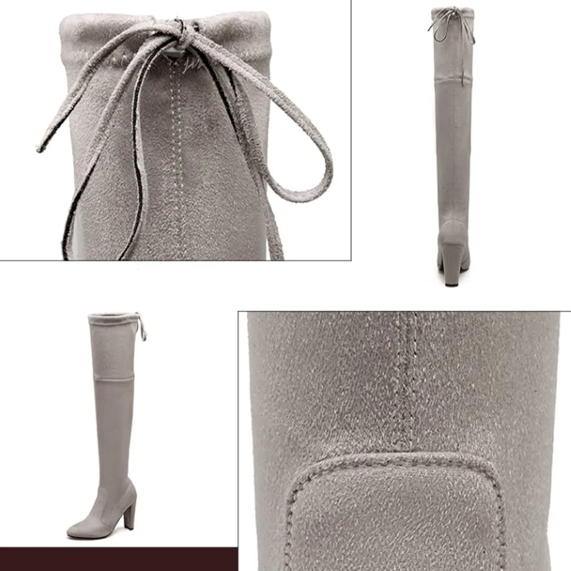 Funki Buys | Boots | Women's Over-the-Knee High Chelsea Boot