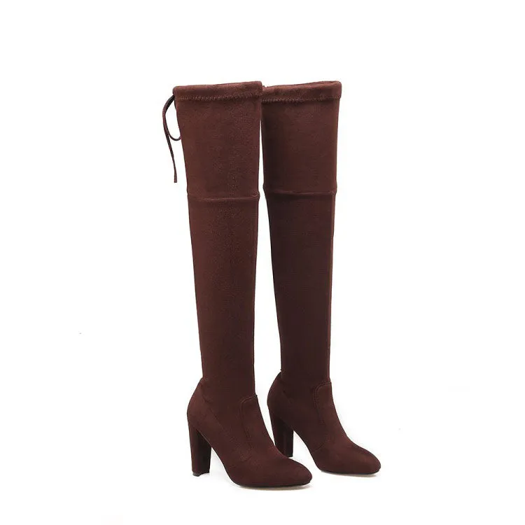 Funki Buys | Boots | Women's Over-the-Knee High Chelsea Boot