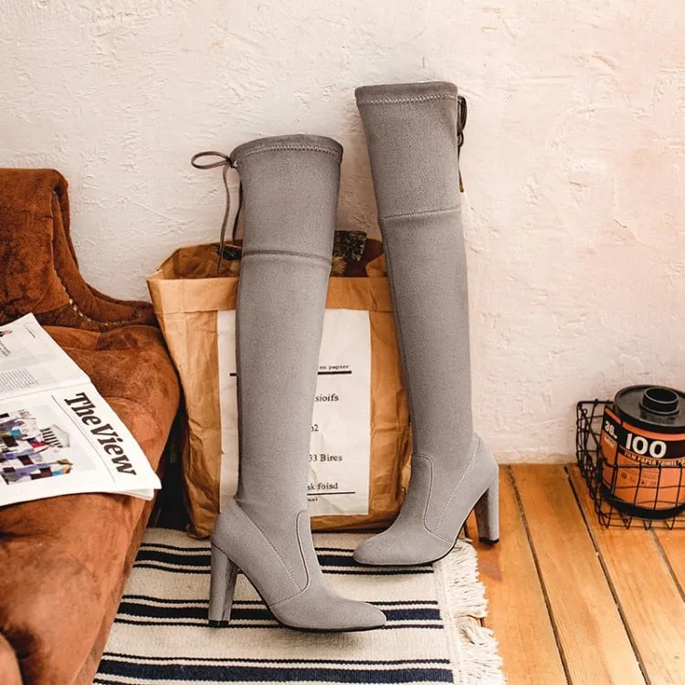 Funki Buys | Boots | Women's Over-the-Knee High Chelsea Boot