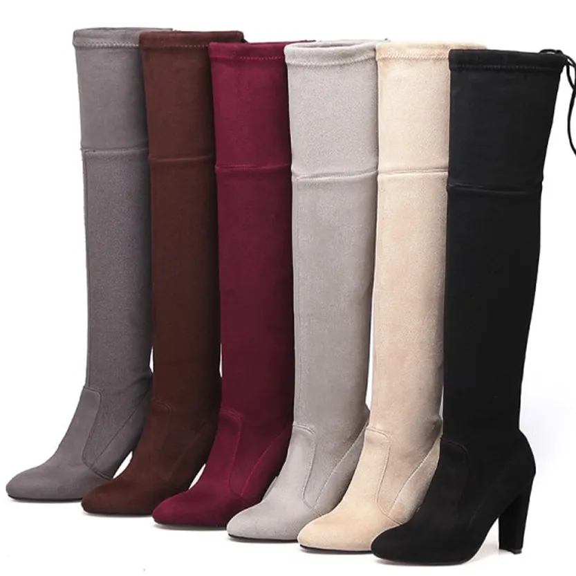 Funki Buys | Boots | Women's Over-the-Knee High Chelsea Boot