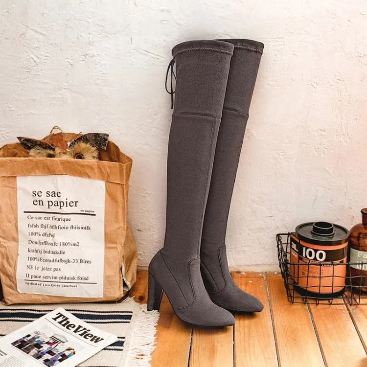 Funki Buys | Boots | Women's Over-the-Knee High Chelsea Boot