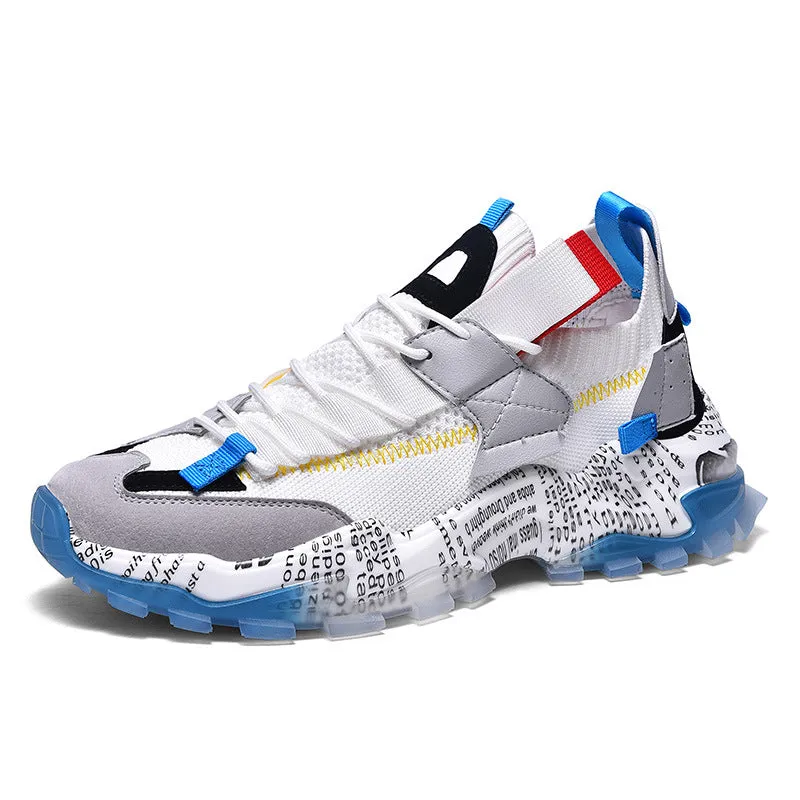 Lace up men's thick soled dad shoes