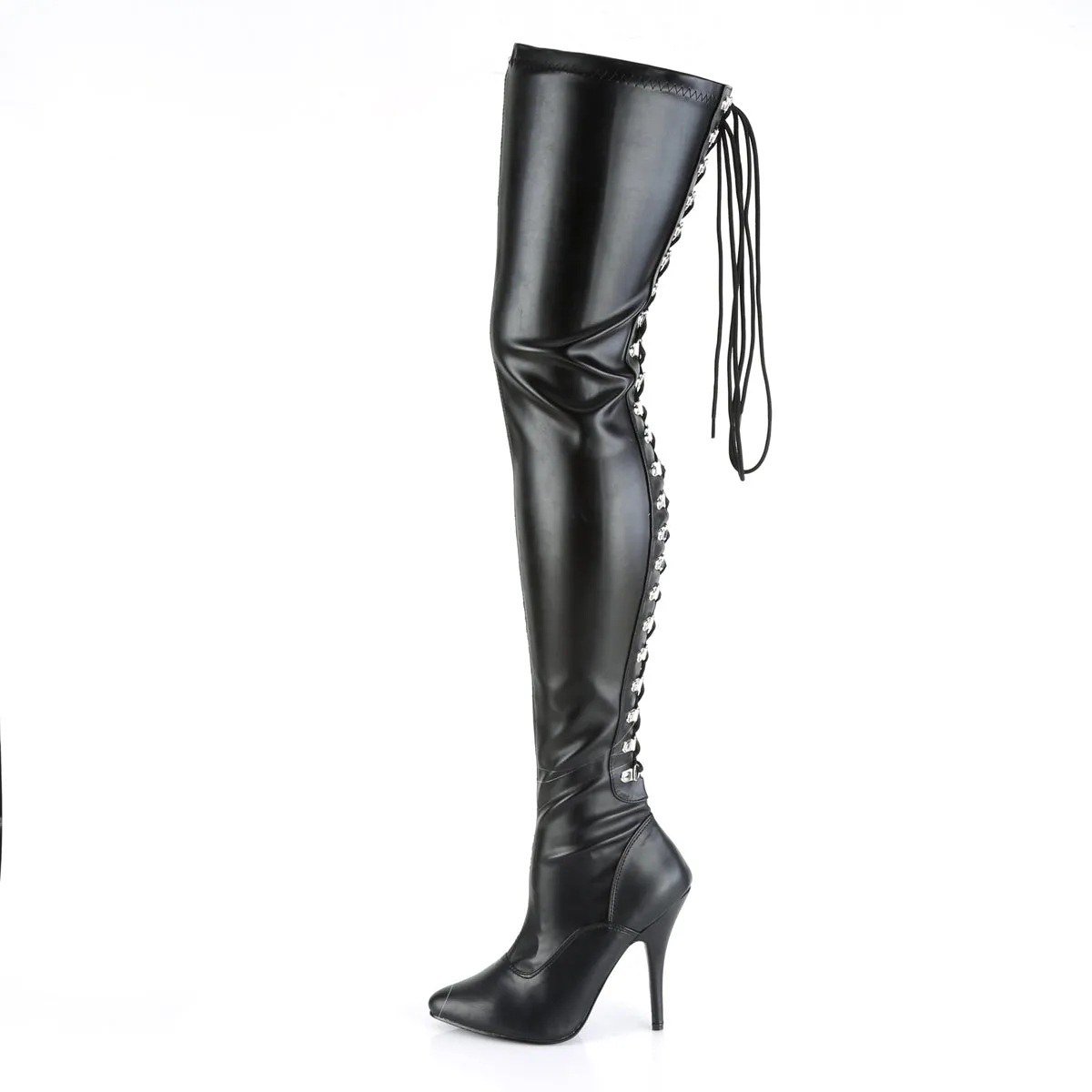 Lace-up Open Back Thigh Boot 5-inch Heel SEDUCE-3063