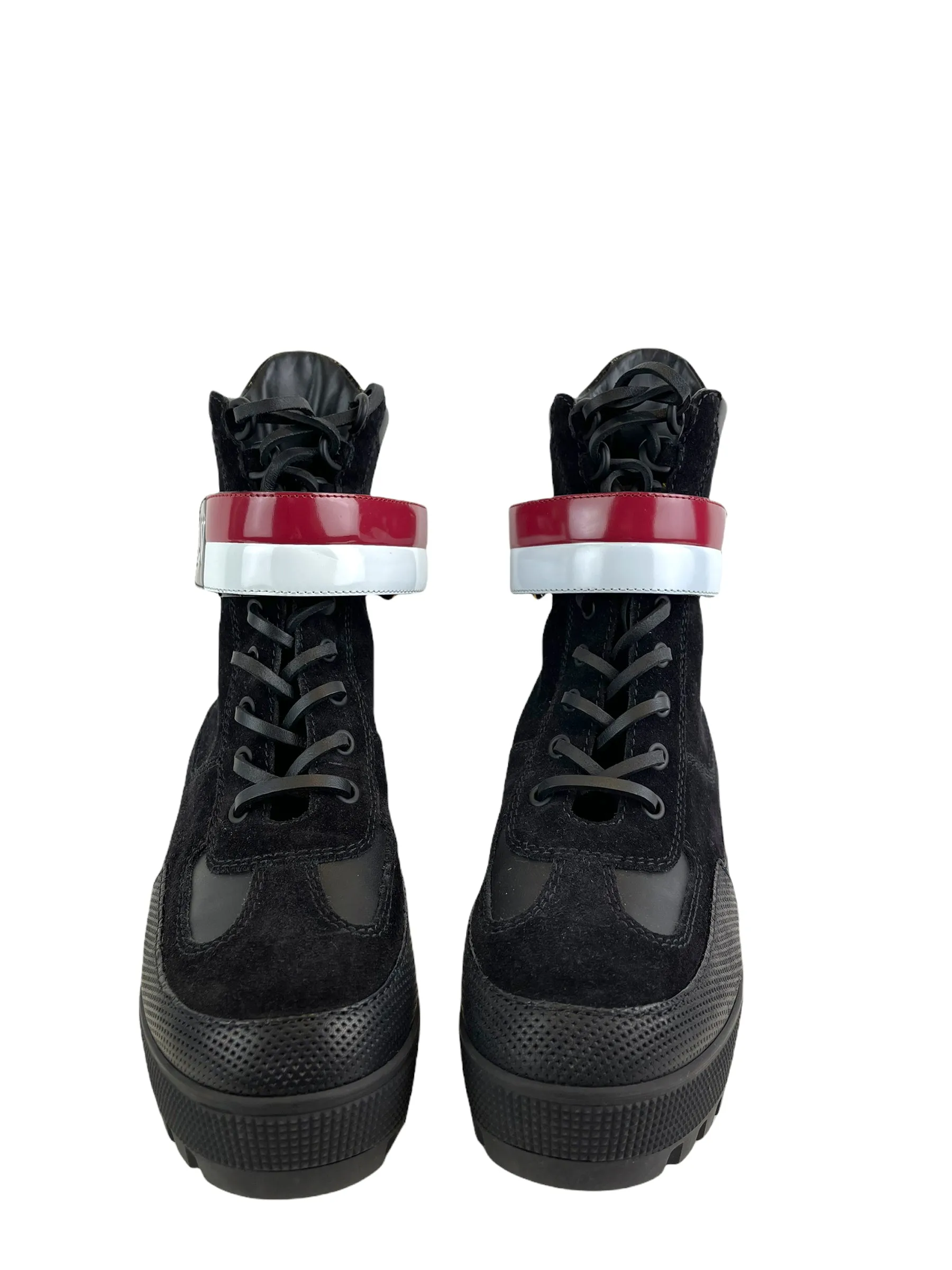 Louis Vuitton Black Suede & Leather Boots - UK 5