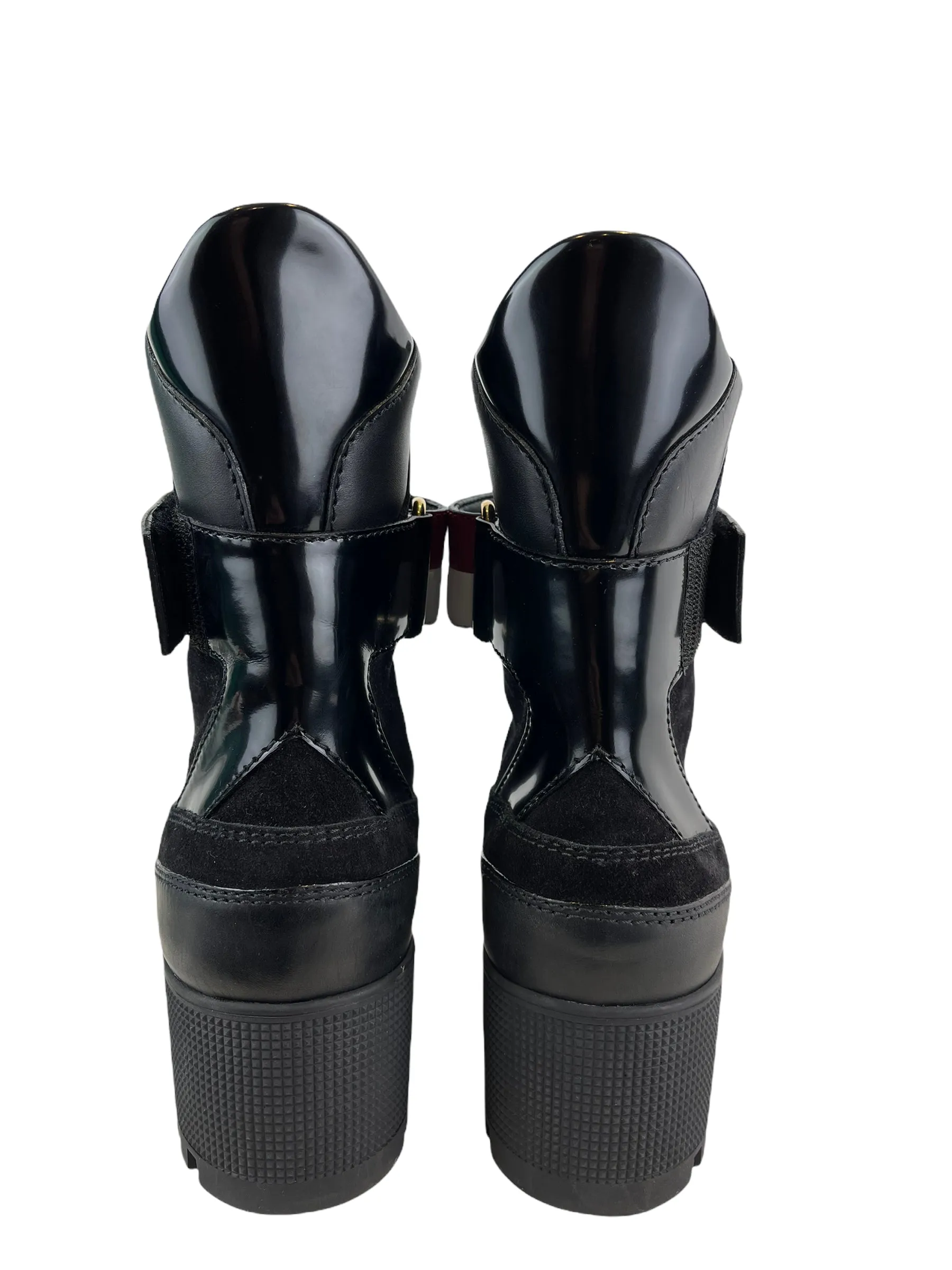 Louis Vuitton Black Suede & Leather Boots - UK 5
