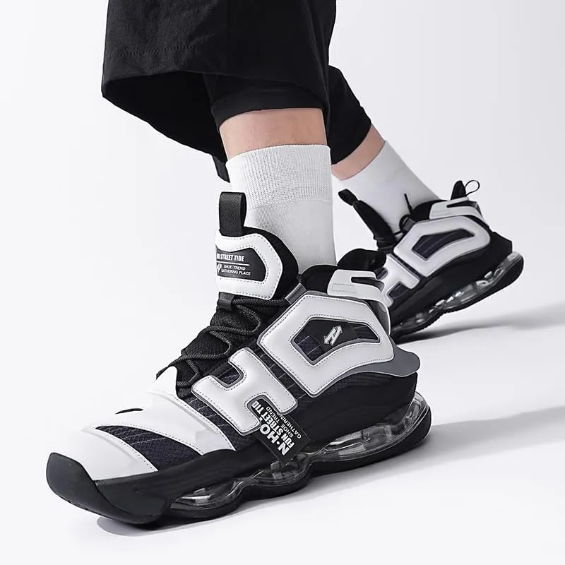 Men's Bubble Drip Mesh Leather  Sneakers