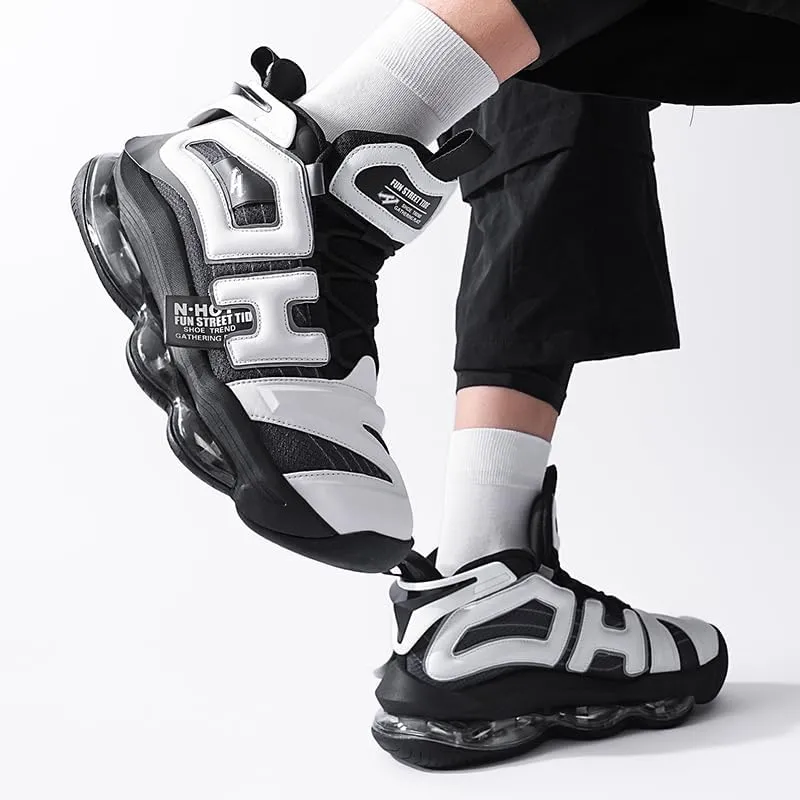 Men's Bubble Drip Mesh Leather  Sneakers