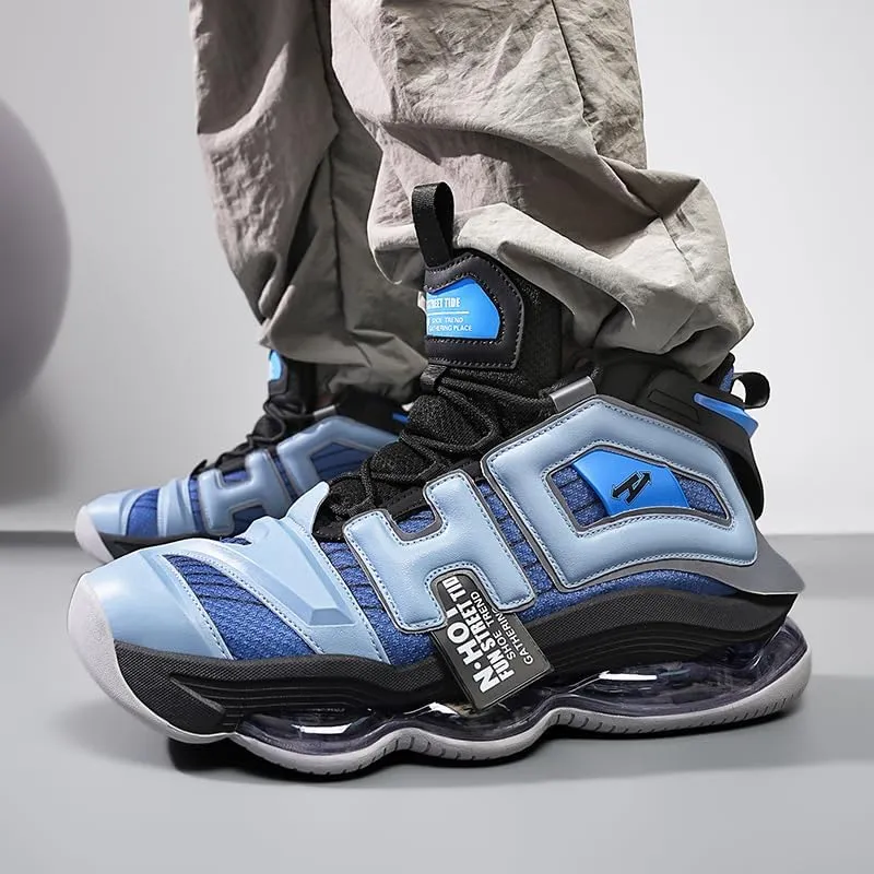 Men's Bubble Drip Mesh Leather  Sneakers