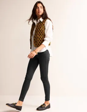 Mid-Rise Skinny Jeans-Black