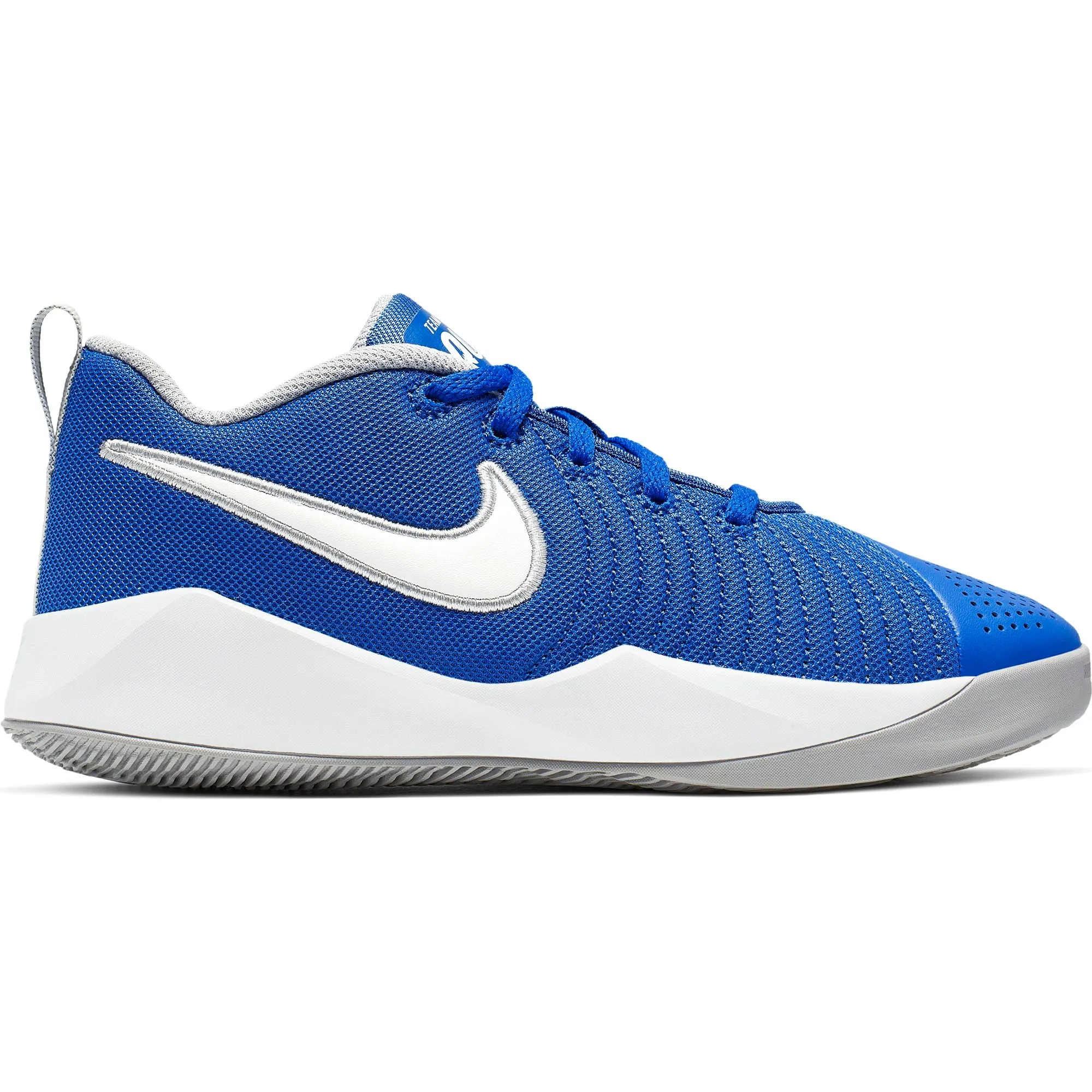 Nike Kids Team Hustle Quick 2 Basketball Shoe - Game Royal/White/Wolf Grey
