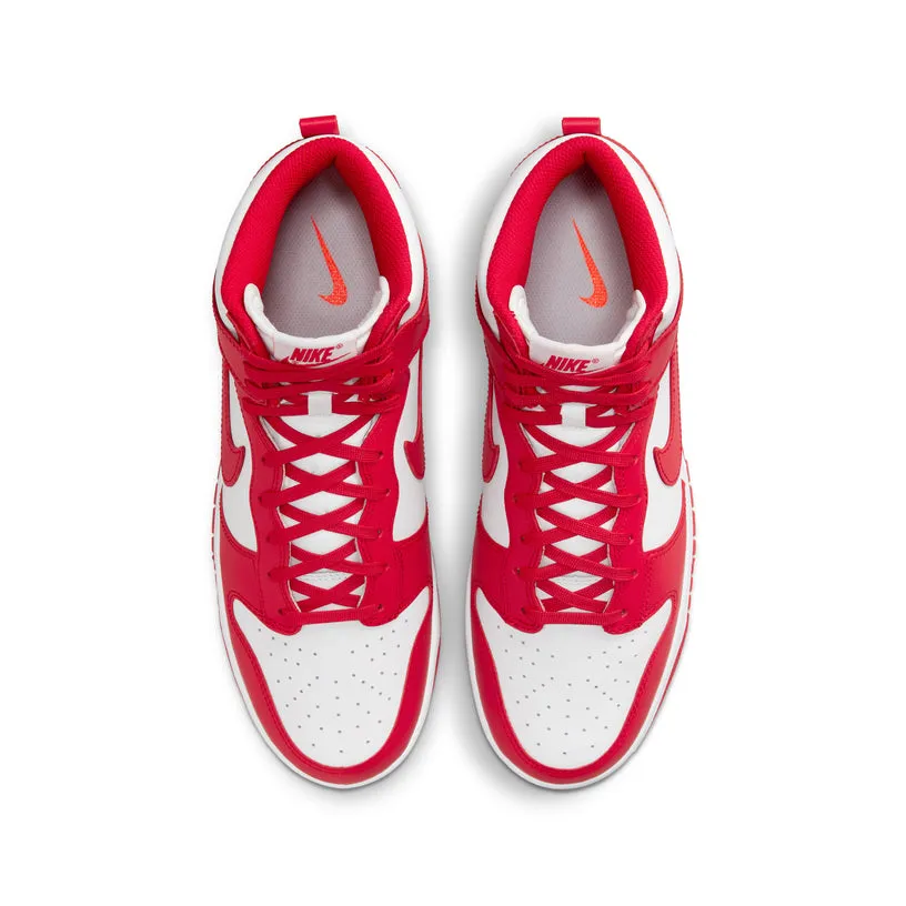 NIKE MENS DUNK HIGH CHAMPIONSHIP RED SHOES