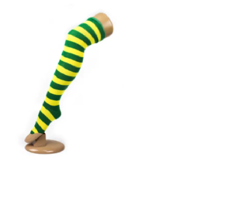 OVER THE KNEE SOCKS Plain Striped High Thigh Ladies Long Womens Stripey Stocking