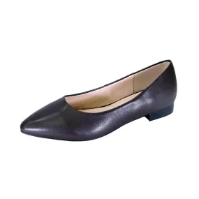 PEERAGE Tasha Women's Wide Width Casual Leather Flats