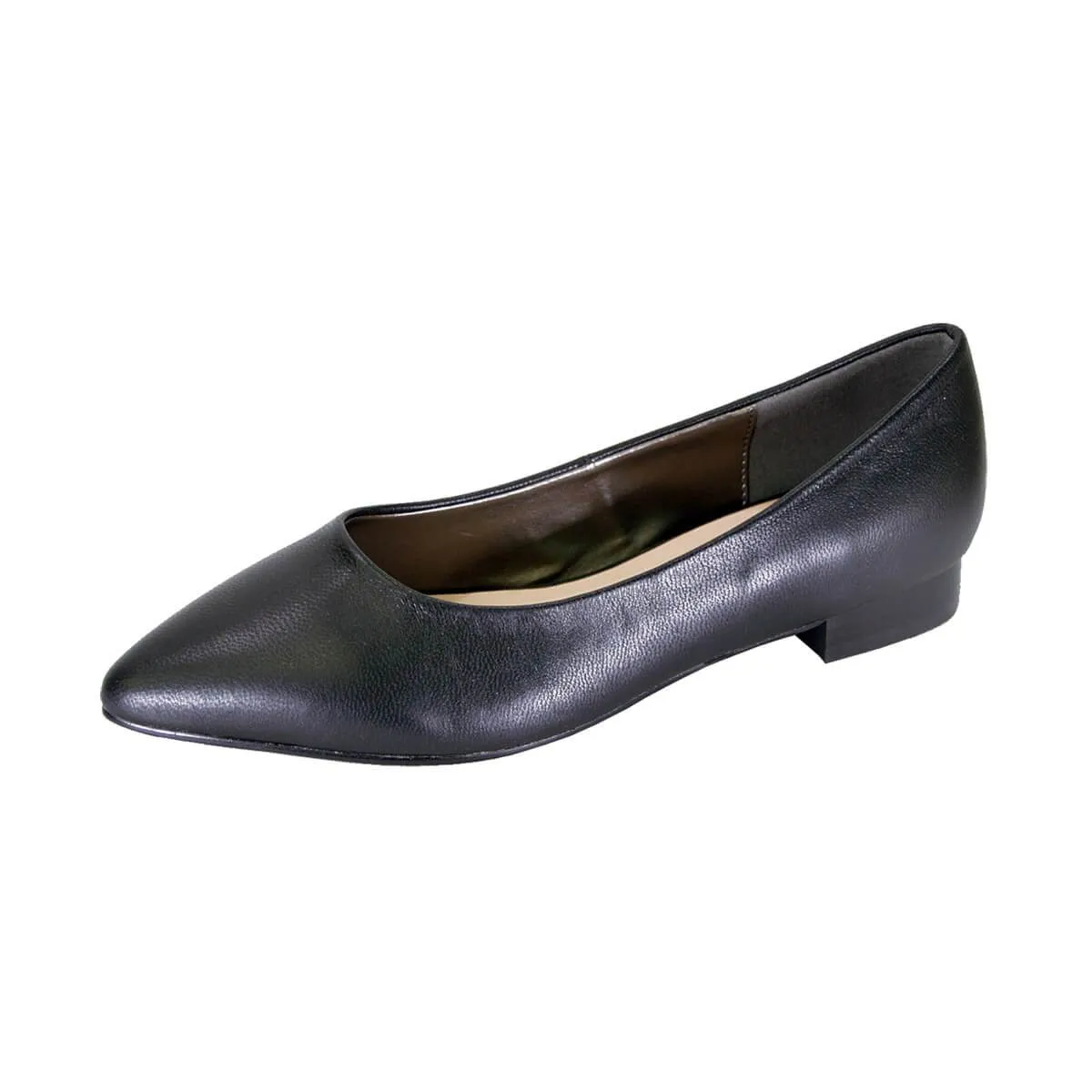 PEERAGE Tasha Women's Wide Width Casual Leather Flats