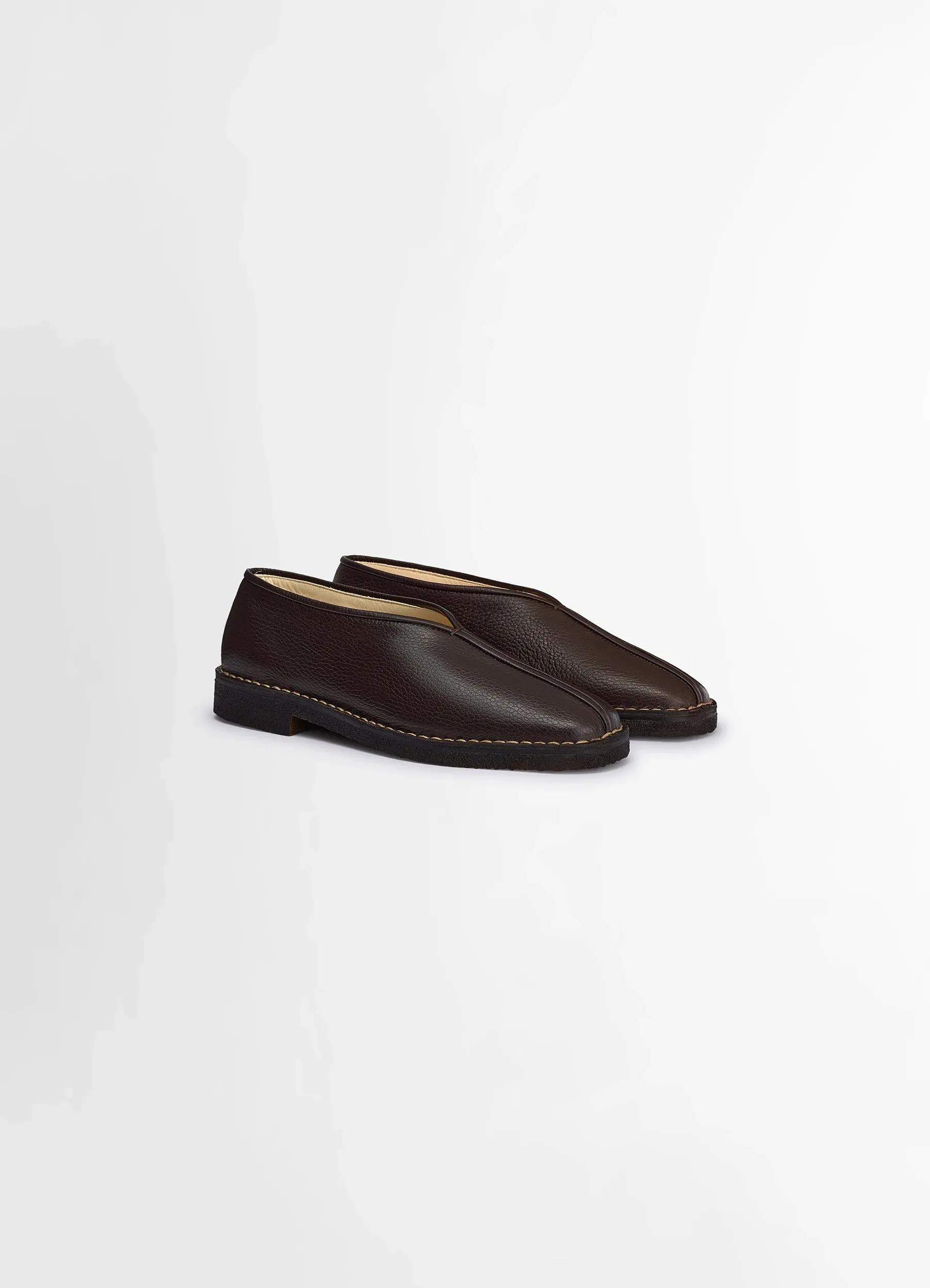 PIPED CREPE SLIPPERS